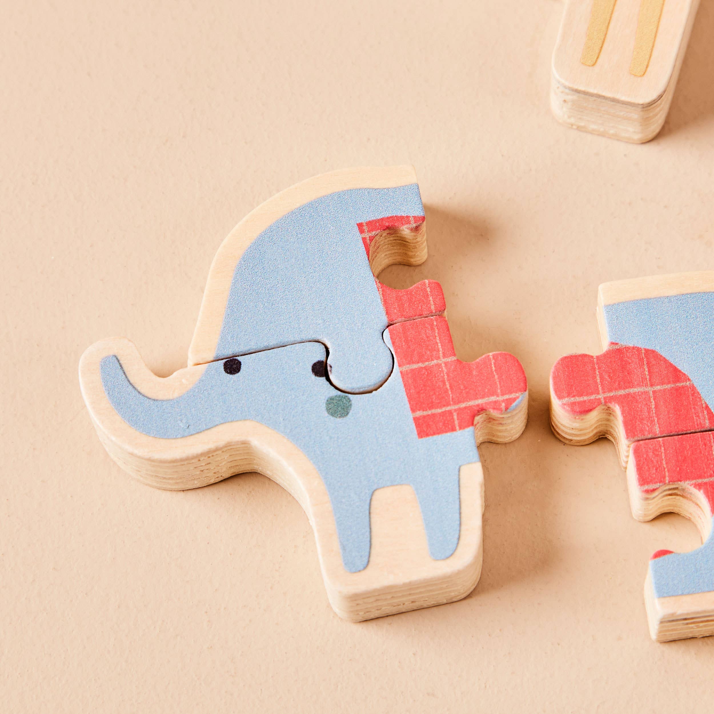 LondonTreeHouses™ – Wooden Safari Puzzle Set for Kids (FSC® Certified)